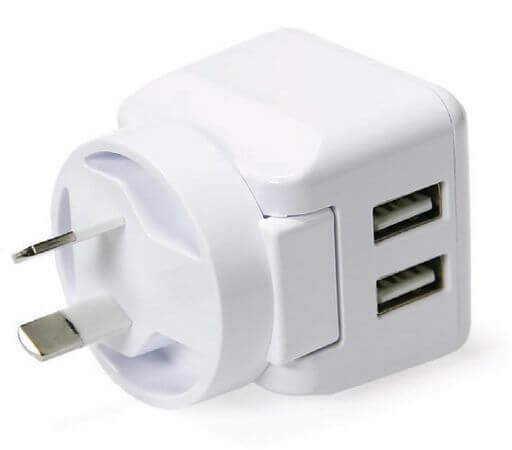 2 x USB Port USB Mains Charger 3.4 Amp White