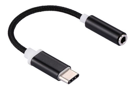 USB Type-C To 3.5mm Audio Adaptor Black