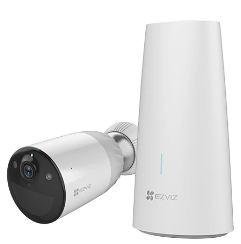 EZVIZ BC1 1 Plus 1 Pack, 12900mAH Wire-Free Camera, Full HD 1080P (2MP), PIR And AI Human Detection, Colour Night Vision