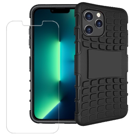 Strike Rugged Case With Tempered Glass Screen Protector For iPhone 13 Pro