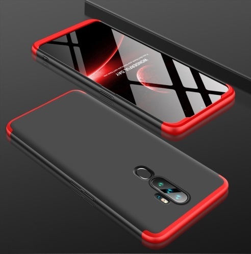 Oppo A5 2020 3 Stage Coverage Case Black Red