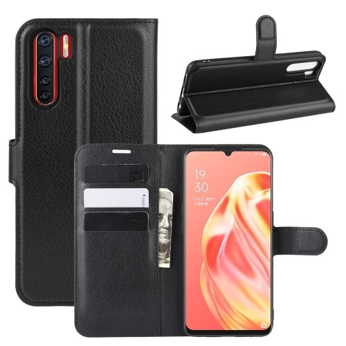 Oppo A91 PU Leather Case Black
