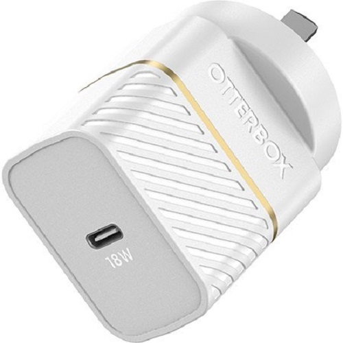 OtterBox 1 Port USB-C Fast Wall Charger 18W Dust White