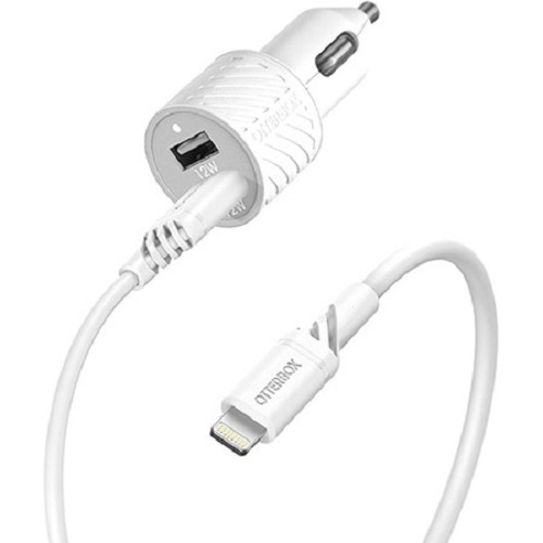 OtterBox Lightning to USB-A Car Charging Kit 24W Cloud Dream White